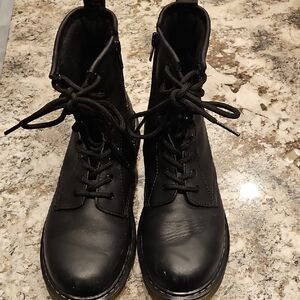Dr. Martens Black Leather Combat Boots